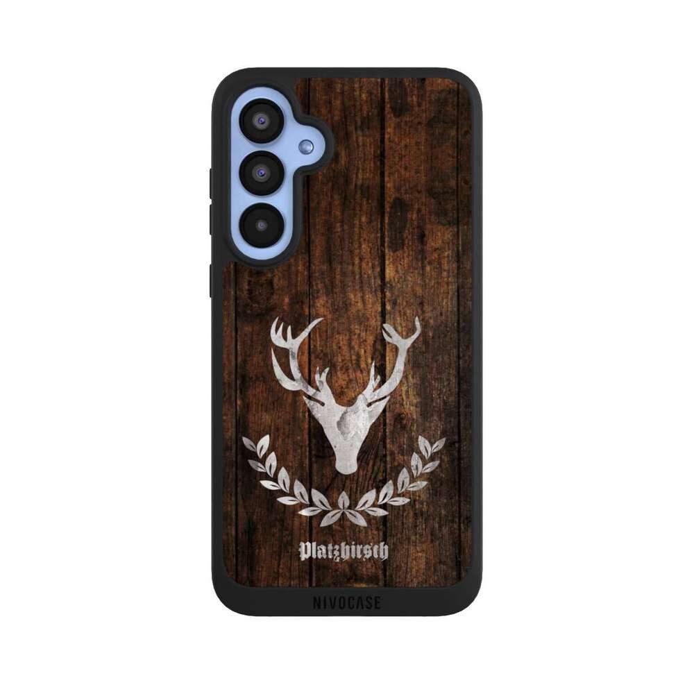 Handyhülle Hirsch Holzoptik Holz Platzhirsch