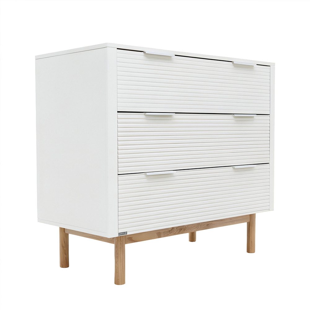 HOME DELUXE Wickelregal COCO, wickelauflage abnehmbar, 3 Schubläden, Wickelkommode, Kommode