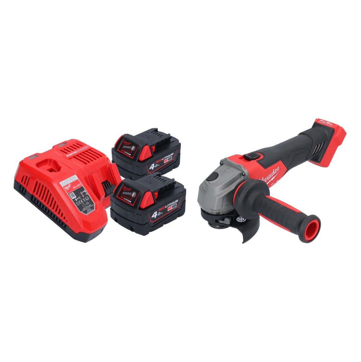 Milwaukee Akku-Winkelschleifer M18 FSAG115X-402 Akku Winkelschleifer 18 V 115 mm Brushless + 2x Akku