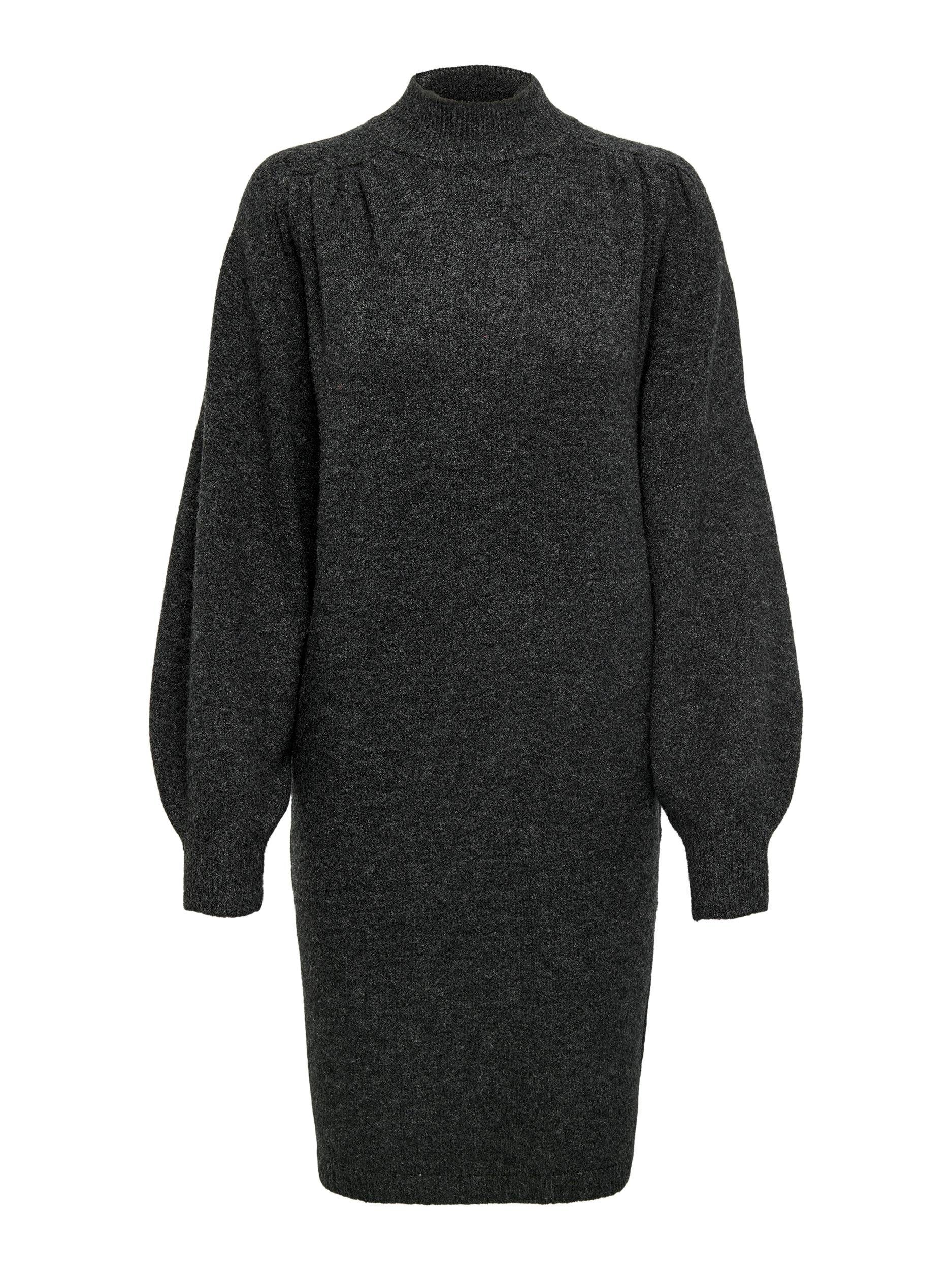 ONLY Strickkleid ONLEMILIA LS HIGHNECK Dark CC DRESS KNT Grey Melange