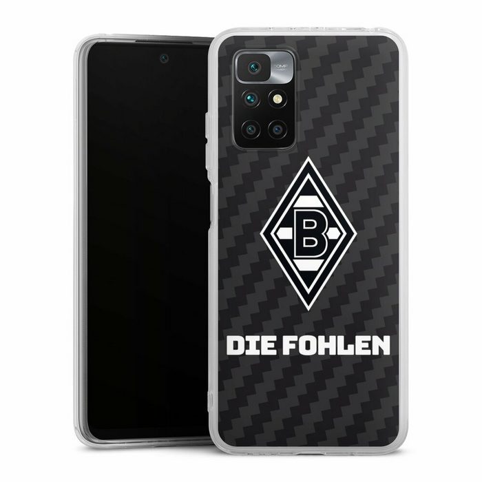 DeinDesign Handyhülle Borussia Mönchengladbach Carbon Gladbach Die Fohlen Carbon Xiaomi Redmi 10 Silikon Hülle Bumper Case Handy Schutzhülle