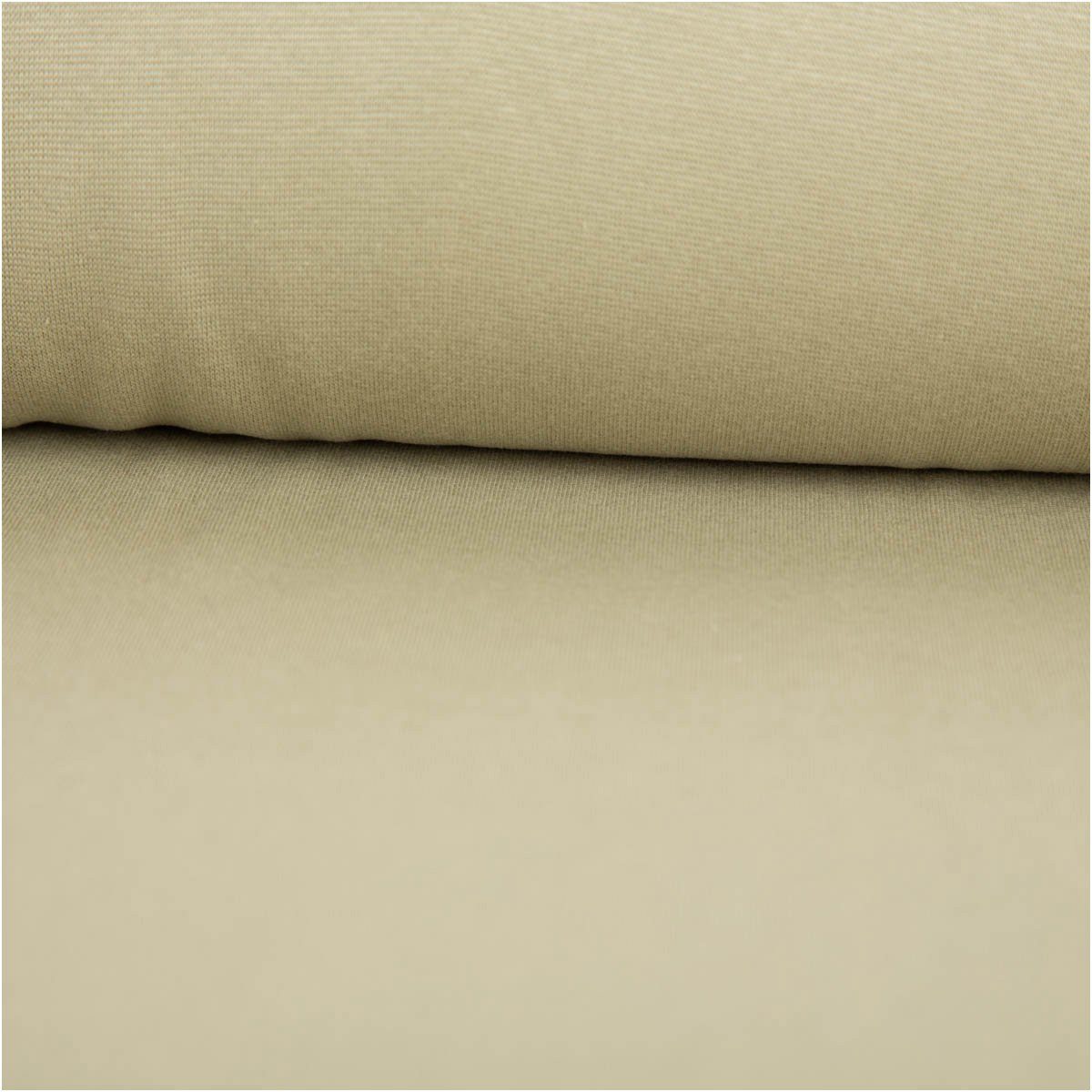 SCHÖNER LEBEN. Stoff Bündchenstoff Meterware Strickschlauch Baumwolle uni olivgrün 35cm, pflegeleicht