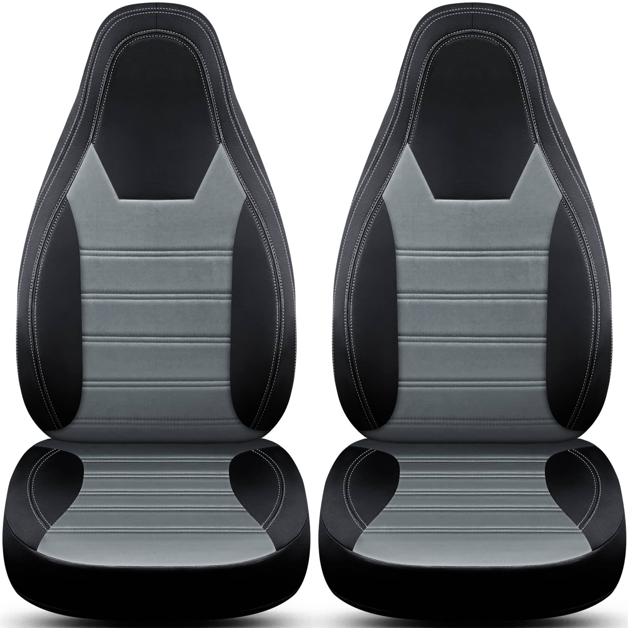 BREMER SITZBEZÜGE Autositzbezug für Hobby Vantana De Luxe (HW1), Set, 2-tlg., Schonbezüge Sitzbezüge Fahrer und Beifahrer, in Schwarz/Dunkel Grau