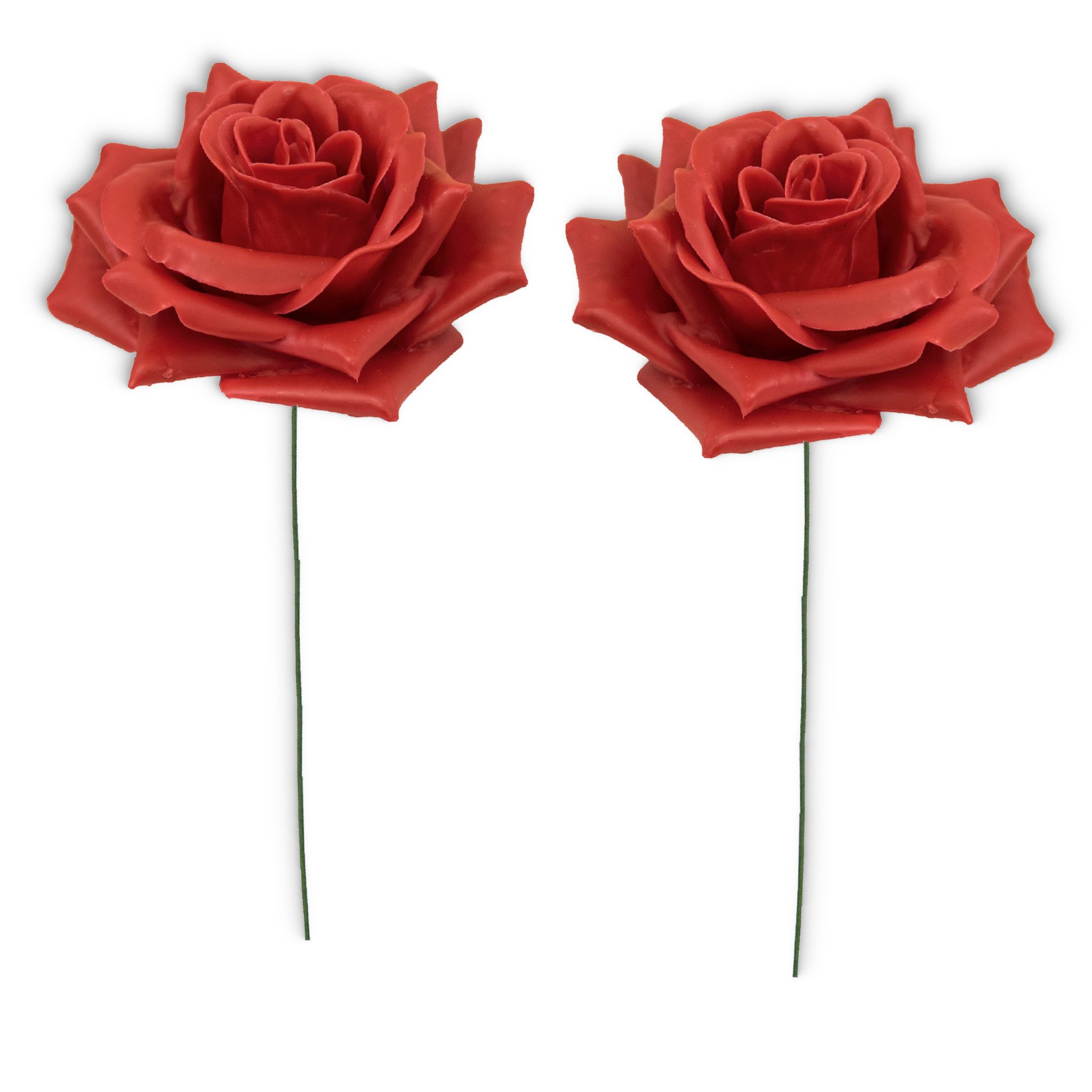 matches21 HOME & HOBBY Bastelnaturmaterial Große Wachs-Blüten Textil-Rosen günstig online kaufen