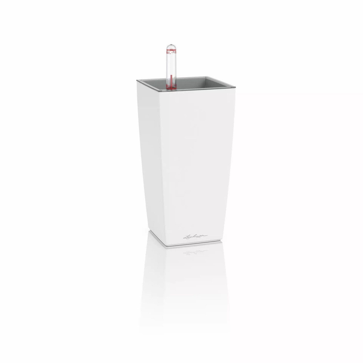 Blumentopf MINI-CUBI Premium Komplettset weiß matt