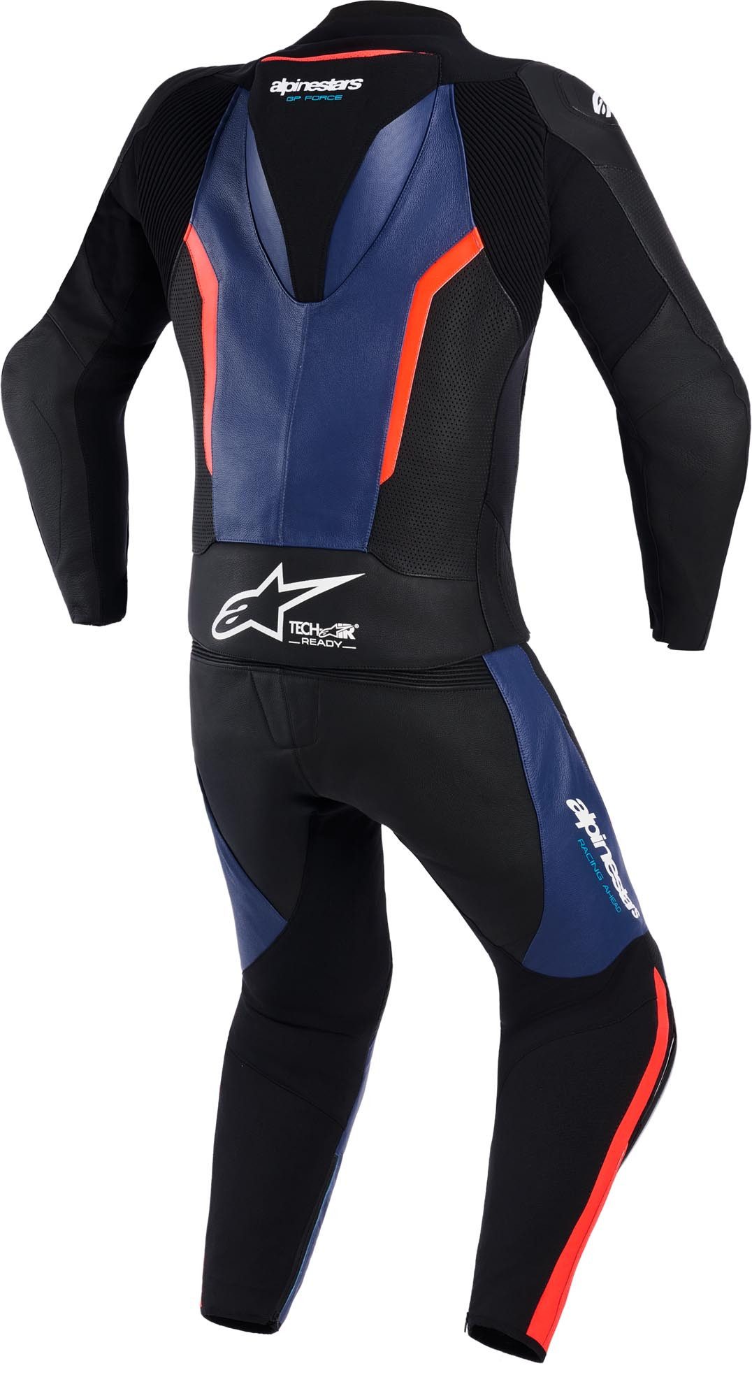 Alpinestars Motorradkombi GP Force V2 2-Teiler Motorrad Lederkombi Airbag vorbereitet,Verbindungsreißverschluss,Ellenbogenprotektore