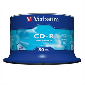 Verbatim CD-Rohling Verbatim CD Rohling 80min 700MB 48xSp. Spindel Crystal