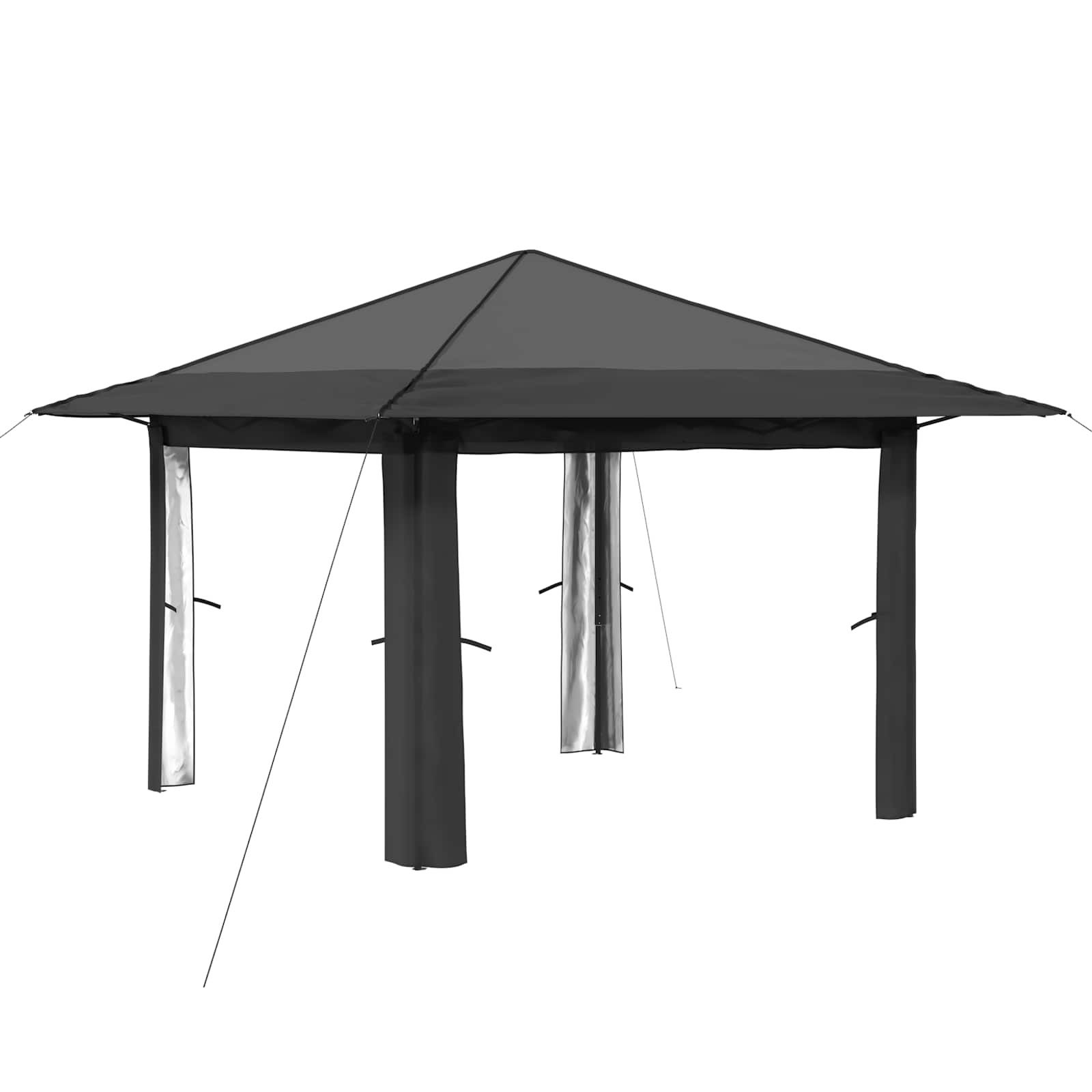 vidaXL Partyzelt Gazebo ohne Seitenwand Hellgrau und Anthrazit