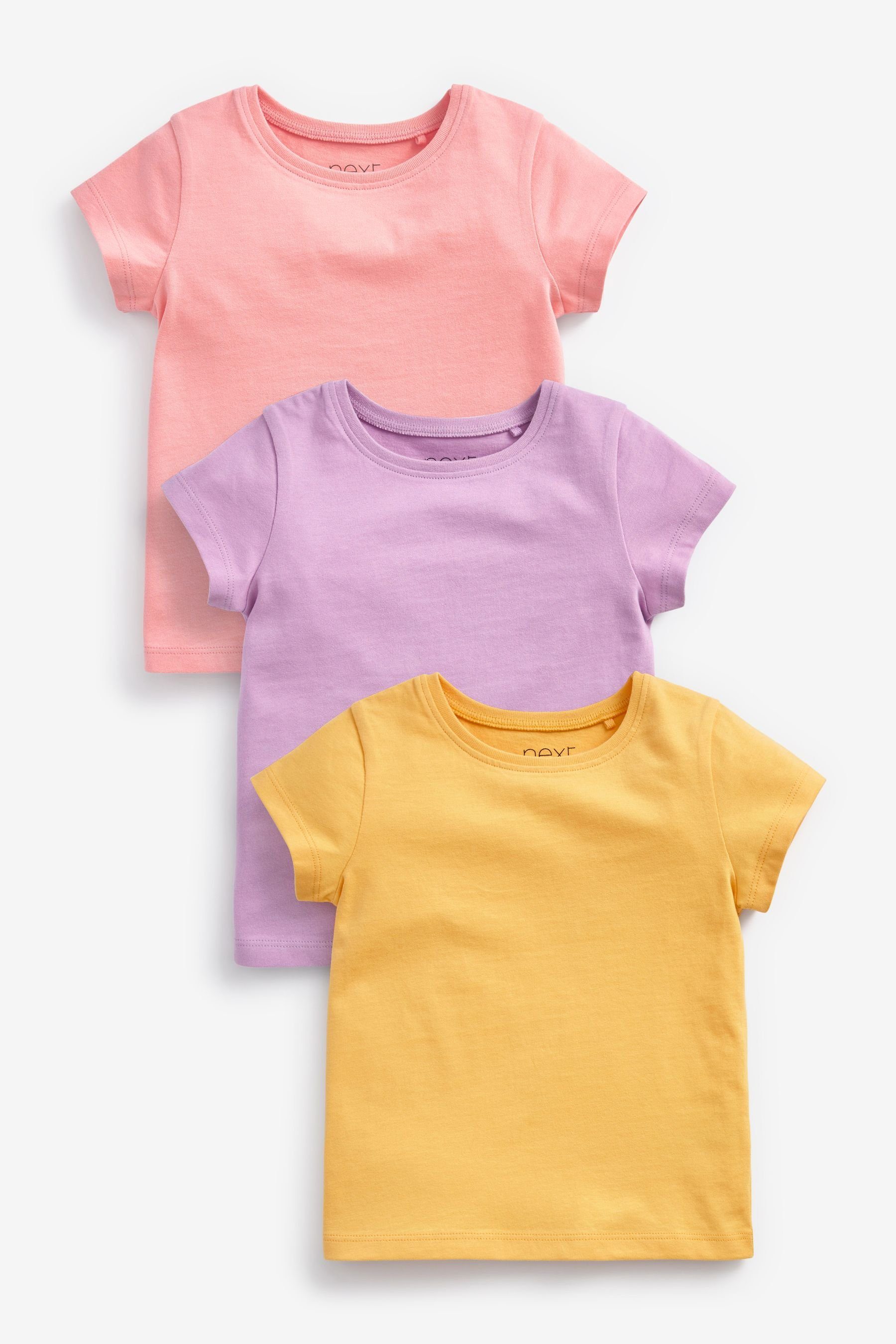Kinder Mädchen (Gr. 50 - 92) Next T-Shirt 3er-Pack Regular Fit T-Shirts (3-tlg)