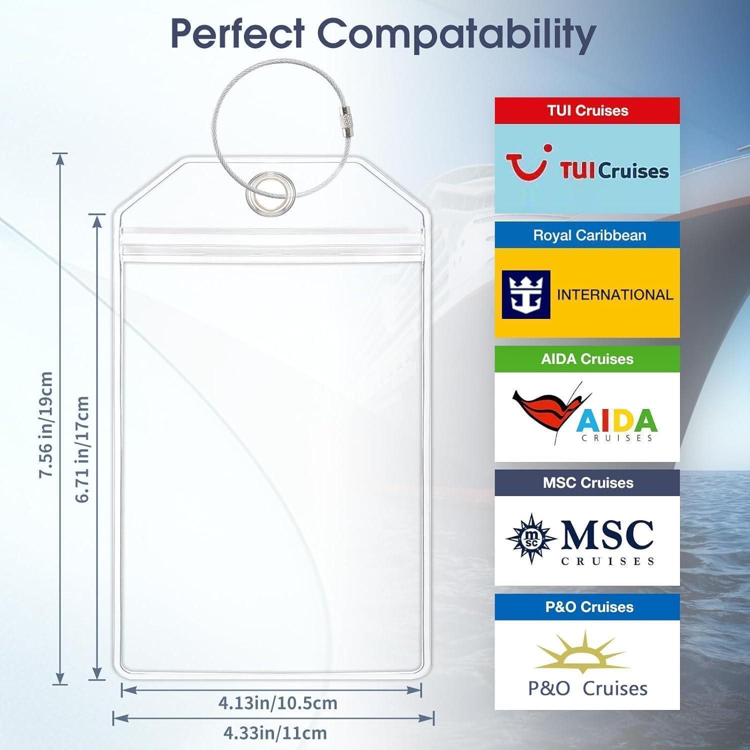 LuxusKollektion Kofferset 6er Set Transparente Kofferanhänger für Kreuzfahr günstig online kaufen