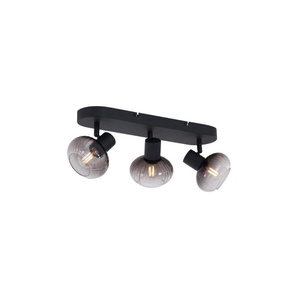 Qazqa LED Aufbaustrahler Teddy, ohne Leuchtmittel, Extra-Warmweiß, QAZQA Aufbau­spot, e14, Schwarz, Metall, Modern