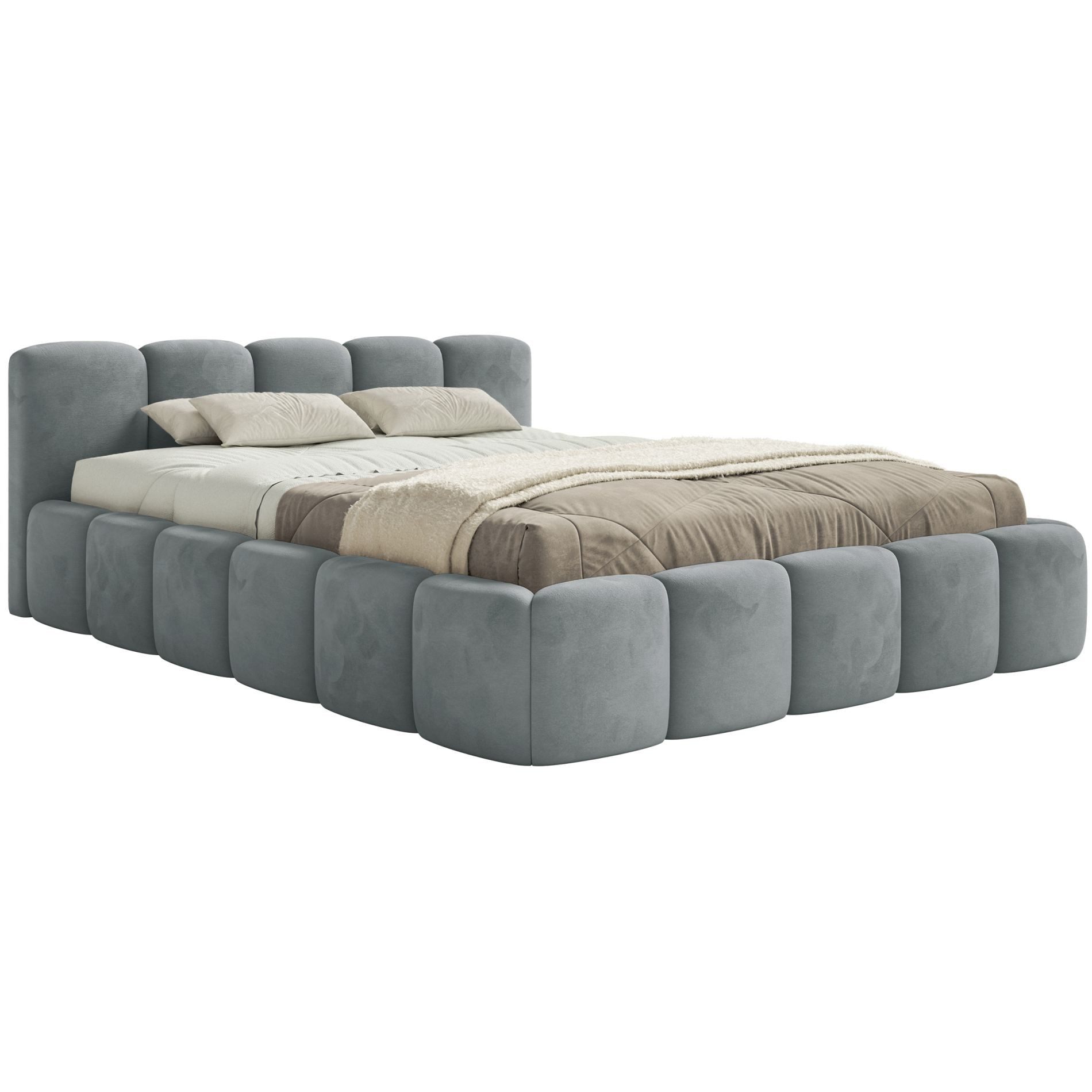 Selsey Polsterbett CLOUDY LOW, Bouclé, Chenille günstig online kaufen