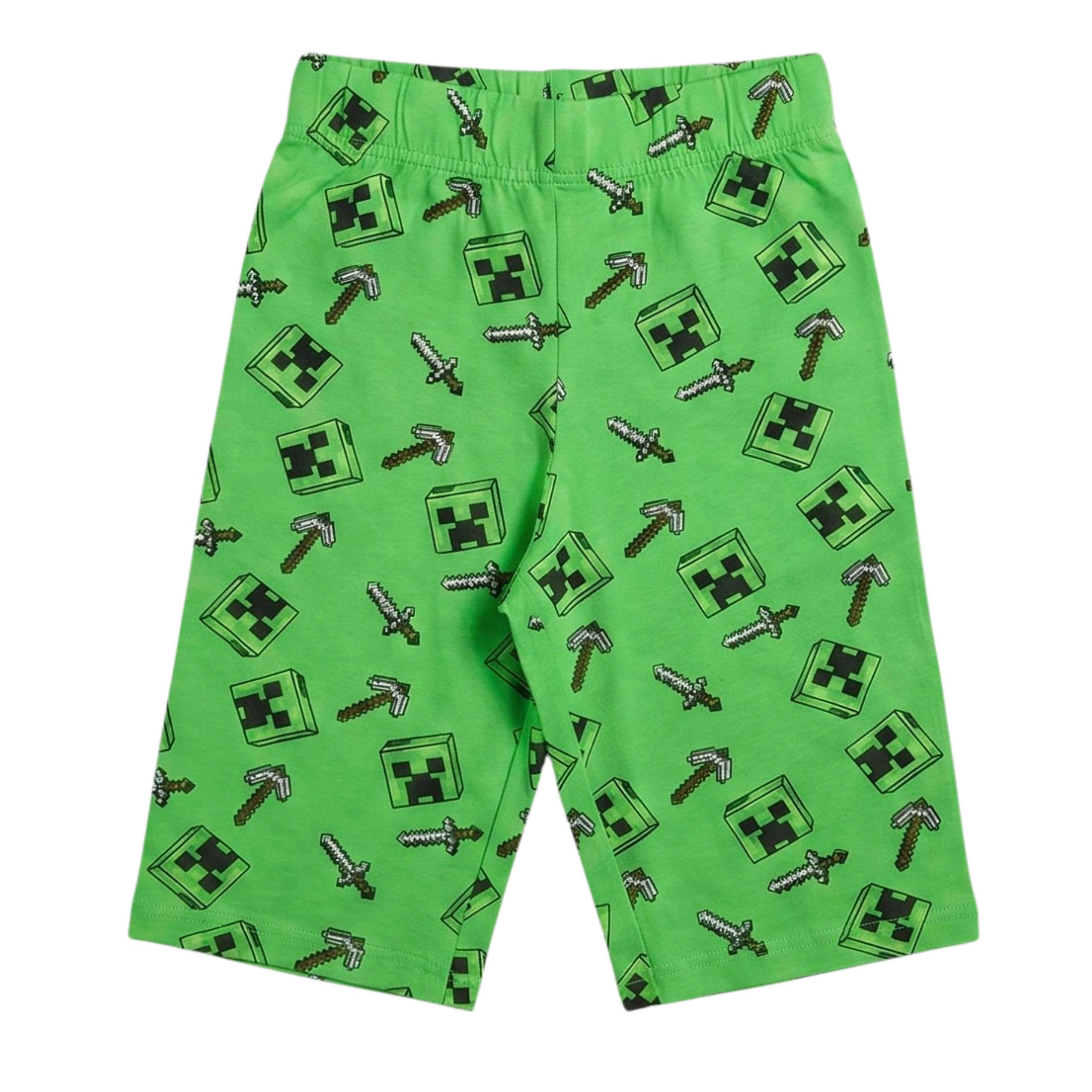 Minecraft Schlafanzug Minecraft Kinder Pyjama kurzer Schlafanzug Creeper (Minecraft) – Bild 5 von 5
