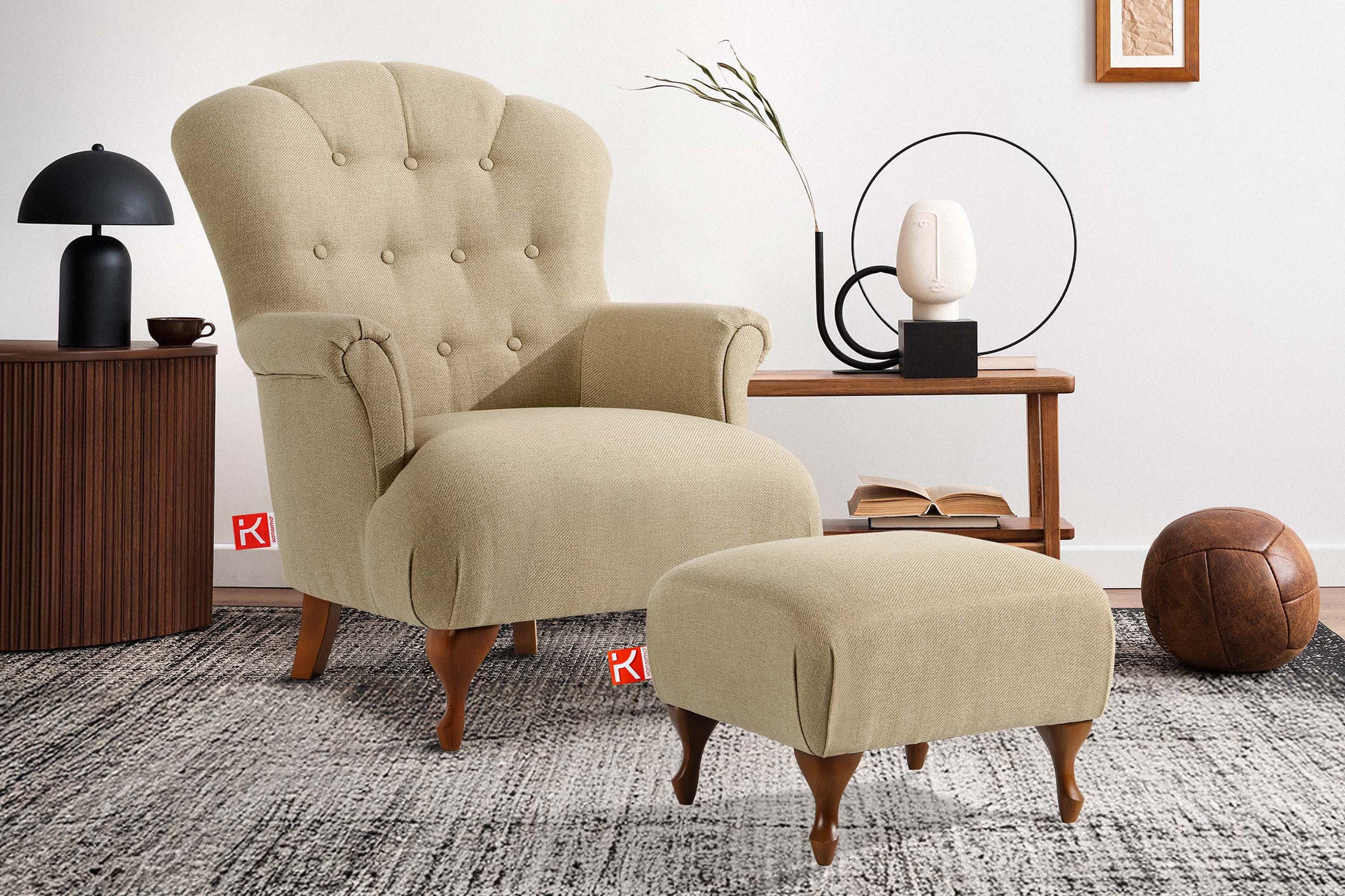 KONSIMO® Sessel TOMIS Einzelsessel mit Fußhocker, günstig online kaufen