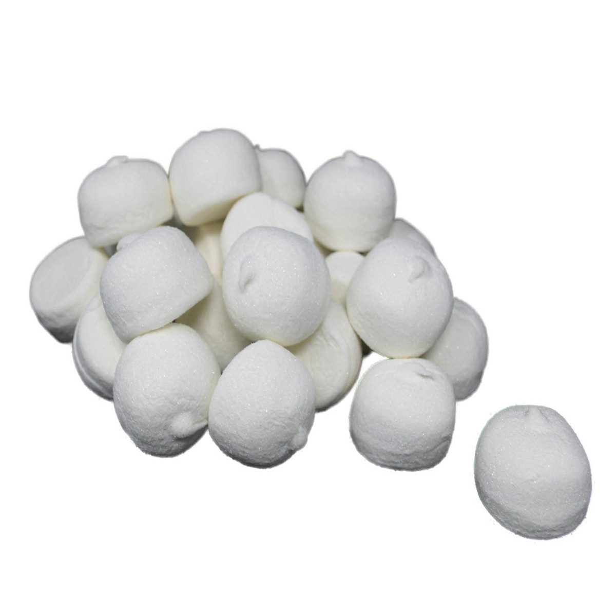 Fruchtgummi Bären & Co. Süßigkeit, Mellow Speckbälle weiß große gezuckerte Schaumzuckerbälle 125g