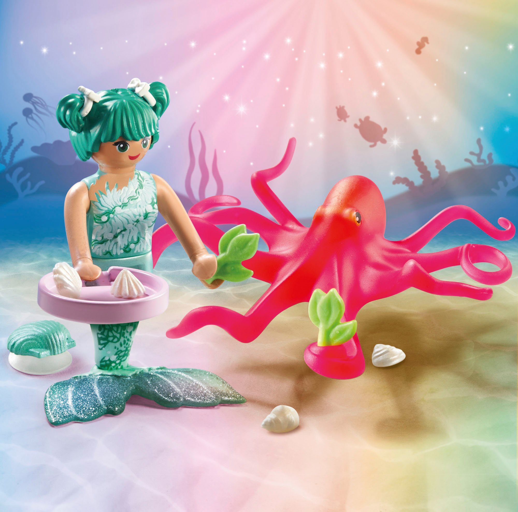 Playmobil® Meerjungfrau mit Farbwechselkrake (71503), Princess Magic Konstruktions-Spielset, (13 St), Made in Europe – Bild 3 von 5