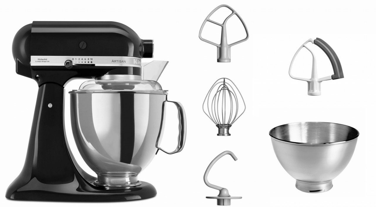 KitchenAid Küchenmaschine KitchenAid 5KSM175PS mit Gemüseschneider und 3 Zusatztrommeln