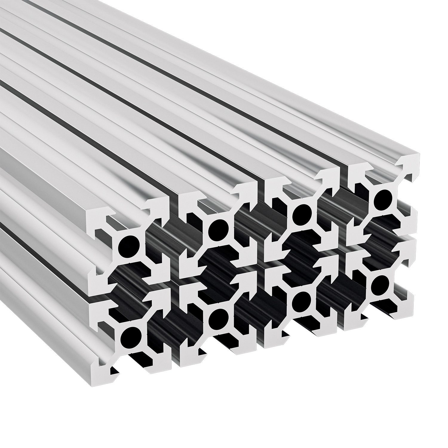 Clanmacy Profil Profil Aluprofil 20x20, Alu Profil Nutprofil Aluminiumprofil, Silber