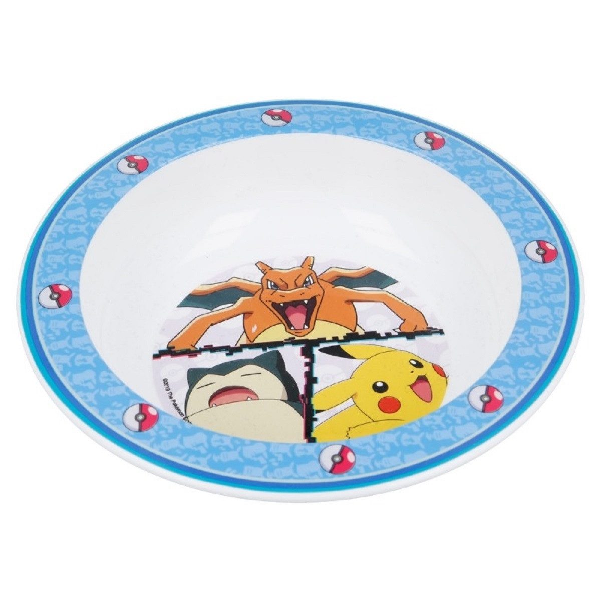 POKÉMON Frühstücksteller Kindergeschirr ab 4 Jahren Schale für Kinder mikrowellengeeignet