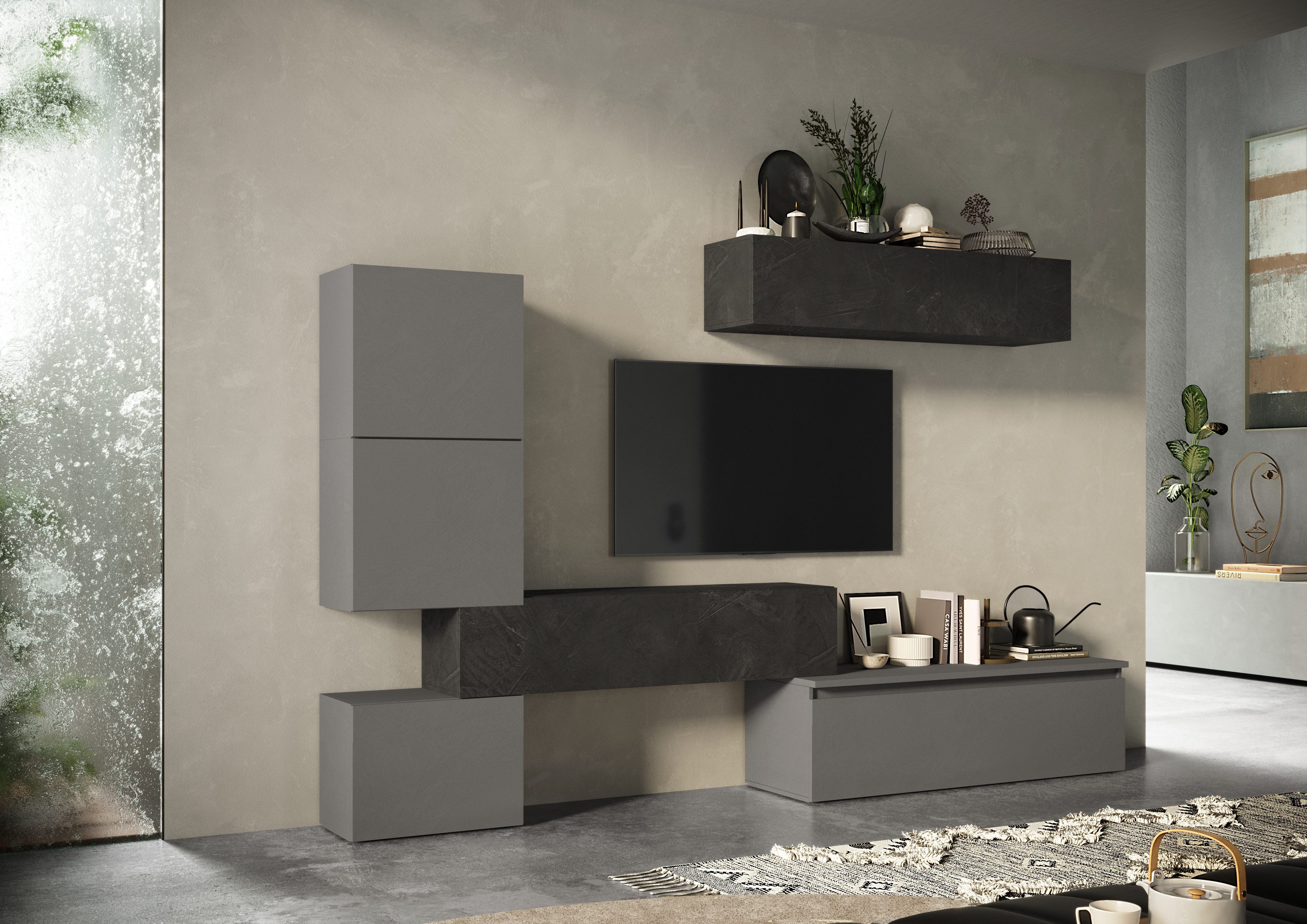 INOSIGN Wohnwand "INFINITY, 6tlg. Breite 290 cm, Höhe variabel, Schrankwand günstig online kaufen