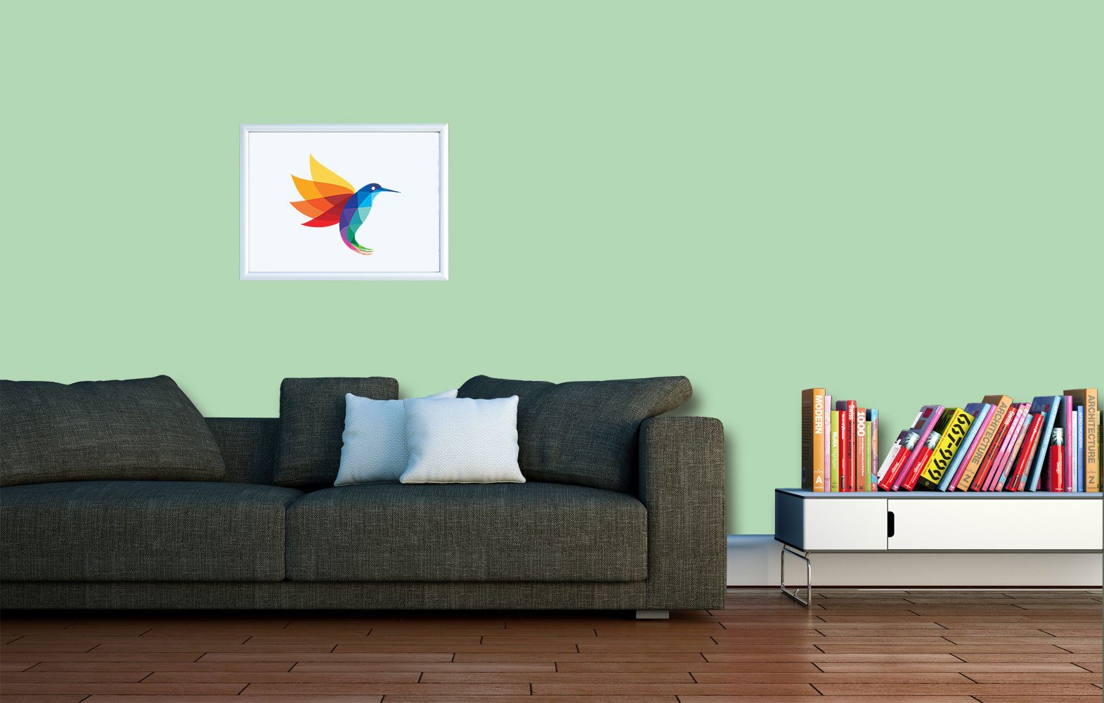 RyFo Colors Wand- und Deckenfarbe Seidenlatex Trend Grüntöne, 1 L reicht für ca. 8 m², Hohe Reinigungsfähigkeit,diffusionsfähig,strukturerhaltend,geruchsarm