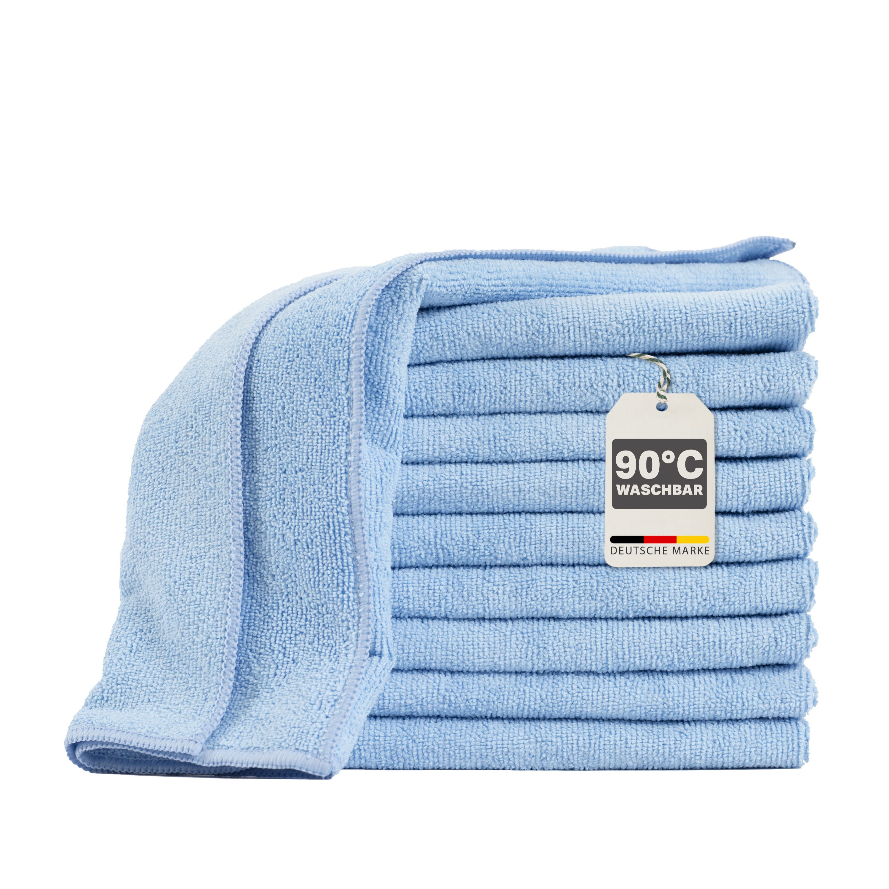 Devior 10er Set Mikrofasertücher 40x40 cm – Mikrofasertuch Mikrofasertuch (80% Polyester, 20% Polyamid, Spar-Set, 10-tlg., für makellose Sauberkeit, Rückstandsfrei auf allen Oberflächen - Trocken- & Nassreinigung)