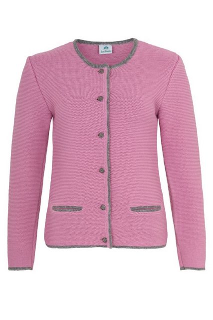 Isar-Trachten Trachtenstrickjacke Trachten Strickjacke - TAHNEE - hellblau, günstig online kaufen