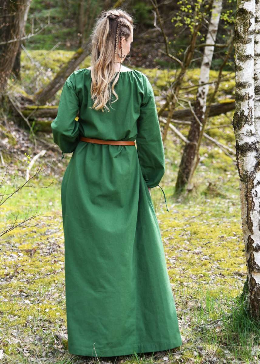 Battle Merchant Ritter-Kostüm Mittelalterkleid, Unterkleid Ana, grün L günstig online kaufen