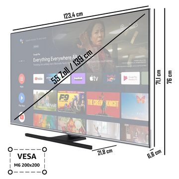 Telefunken QU55AN900M QLED-Fernseher (139 cm/55 Zoll, 4K Ultra HD, Android TV, Smart TV, HDR Dolby Vision, Triple-Tuner, Bluetooth, Dolby Atmos)