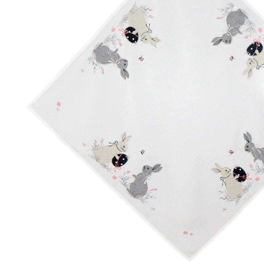matches21 HOME & HOBBY Tischdecke Tischdecke AMANDA Ostern Osterhasen Ostereier Polyester 85 x 85 cm (1-tlg), Pflegeleicht & waschbar bei 30 °C