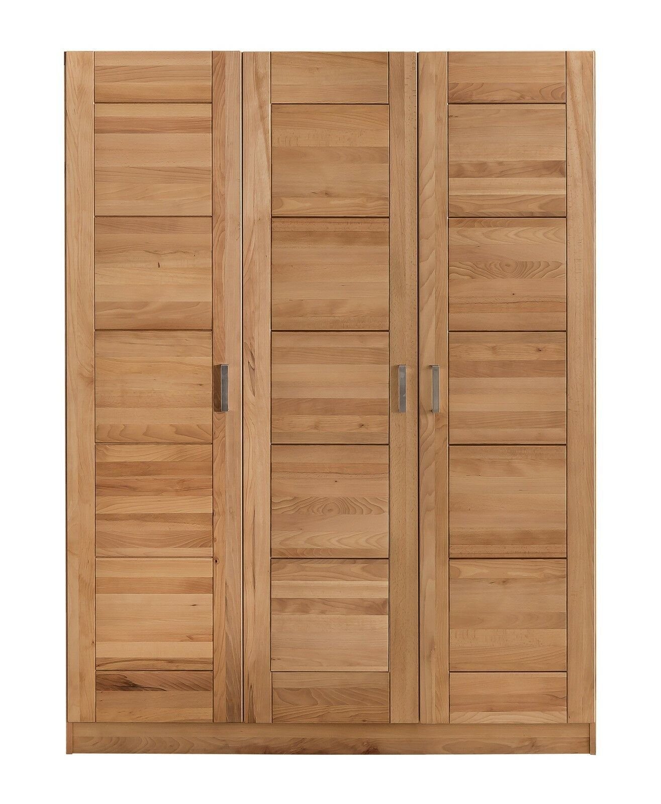 ELFO Kleiderschrank Kleiderschrank Pia Schrank Kernbuche Teilmassiv geölt 3 türig B.152cm
