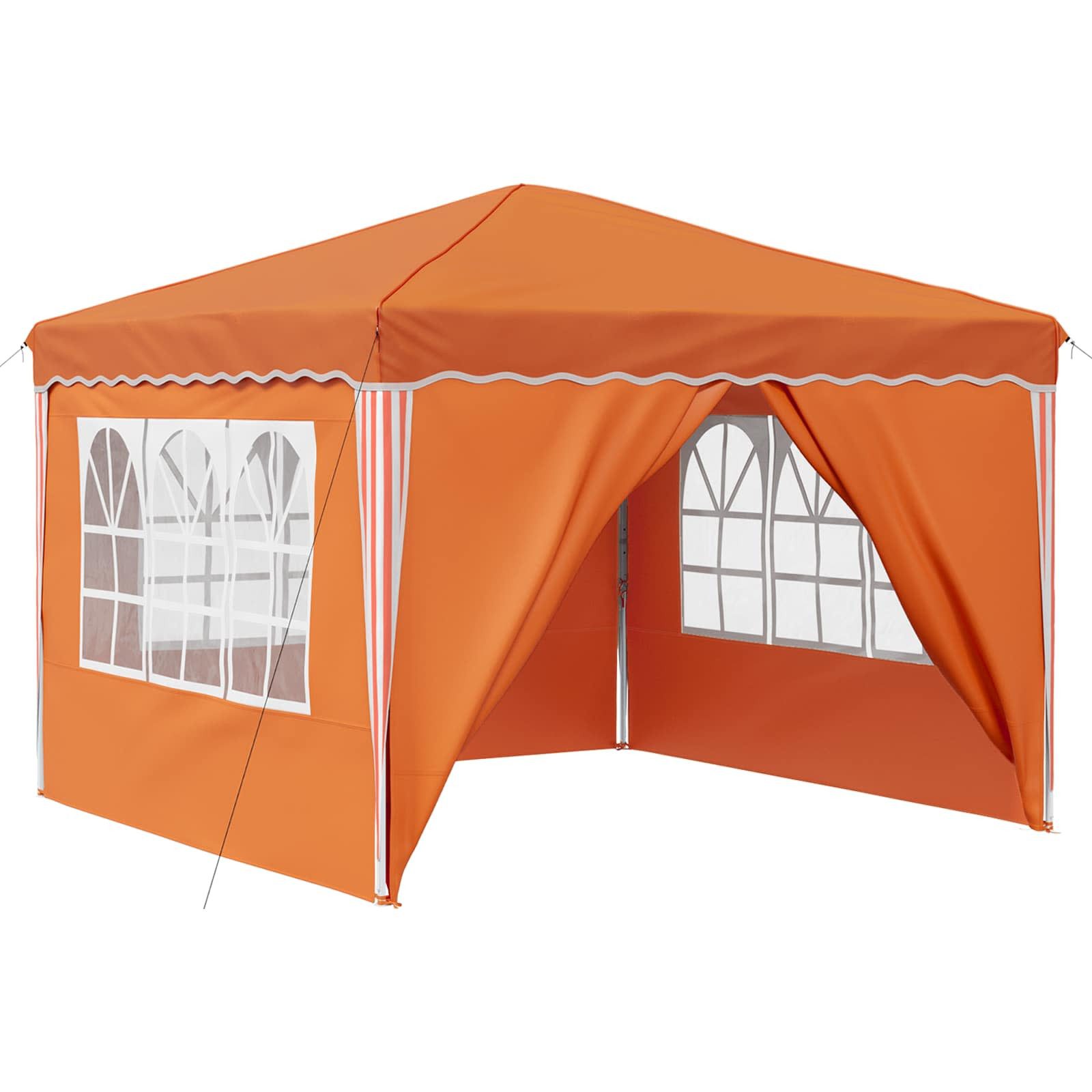 vidaXL Partyzelt Pop-up Partyzelt 288 x 288 x 245 cm Orange Oxford-Stoff