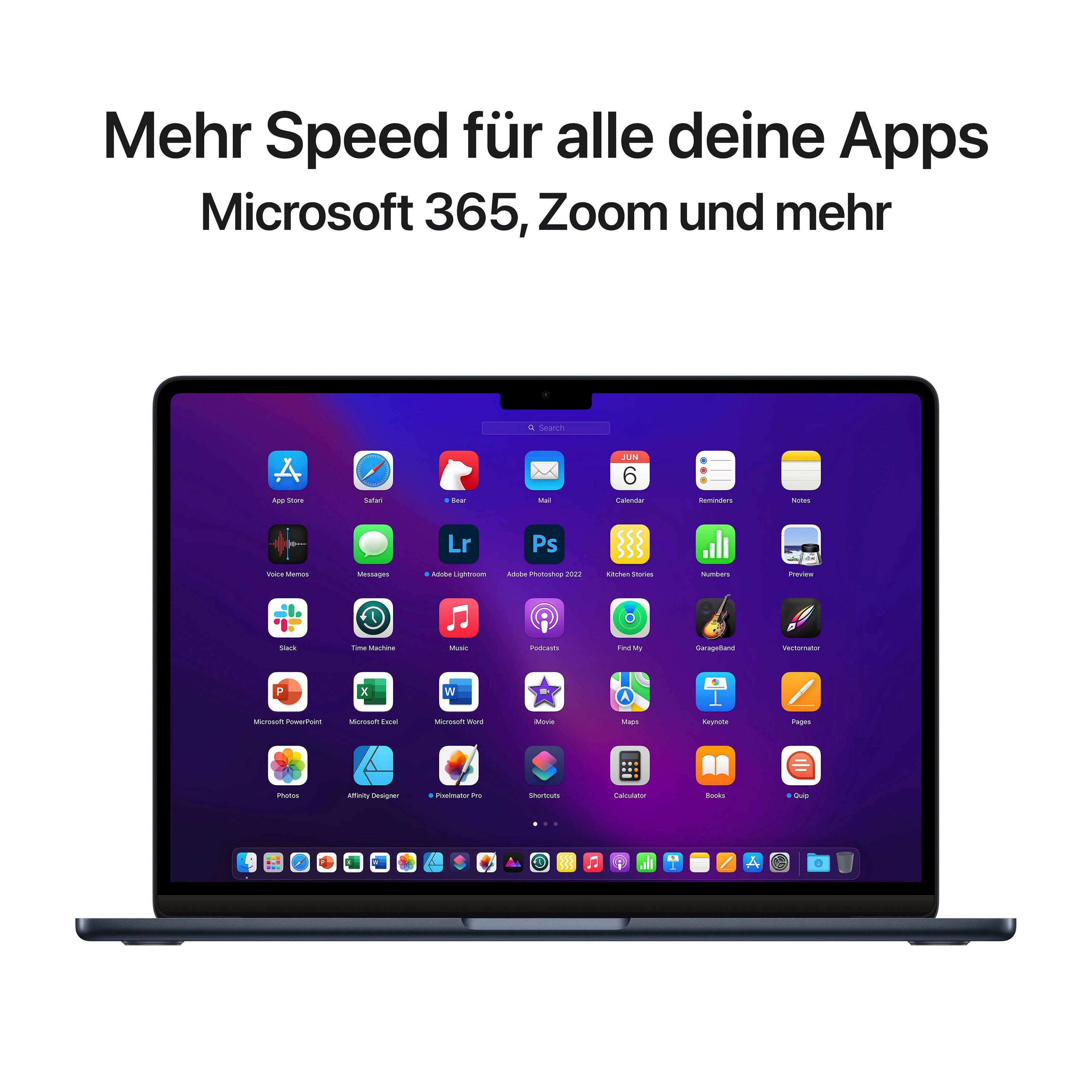 Apple MacBook Air M2, Apple GPU, (34,46 GB Zoll, 8-Core cm/13,6 Notebook SSD) 256