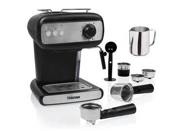 Tristar Espressomaschine, italienische Siebdruck Kaffee Siebträger-Maschine mit Milchaufschäumer