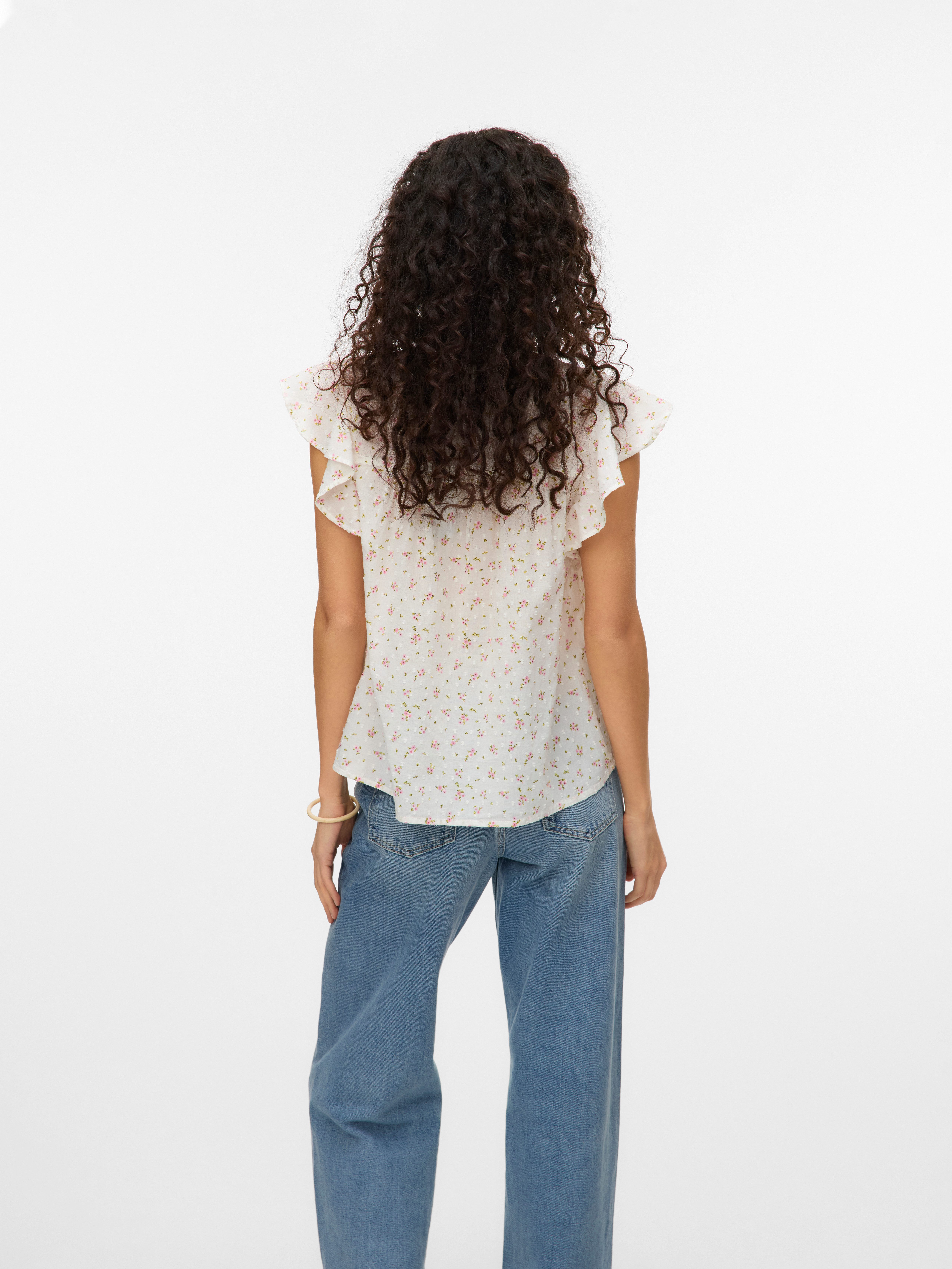 Vero Moda Blusenshirt VMTRINE SL LACE TOP WVN NOOS günstig online kaufen