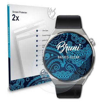 Bruni Schutzfolie für Huawei Watch GT 3 Pro Titanium 46mm, (2 Folien), praktisch unsichtbar