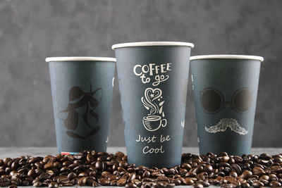 cofi1453 Coffee-to-go-Becher Papierbecher PE beschichtet 10 oz / 300ml Blau
