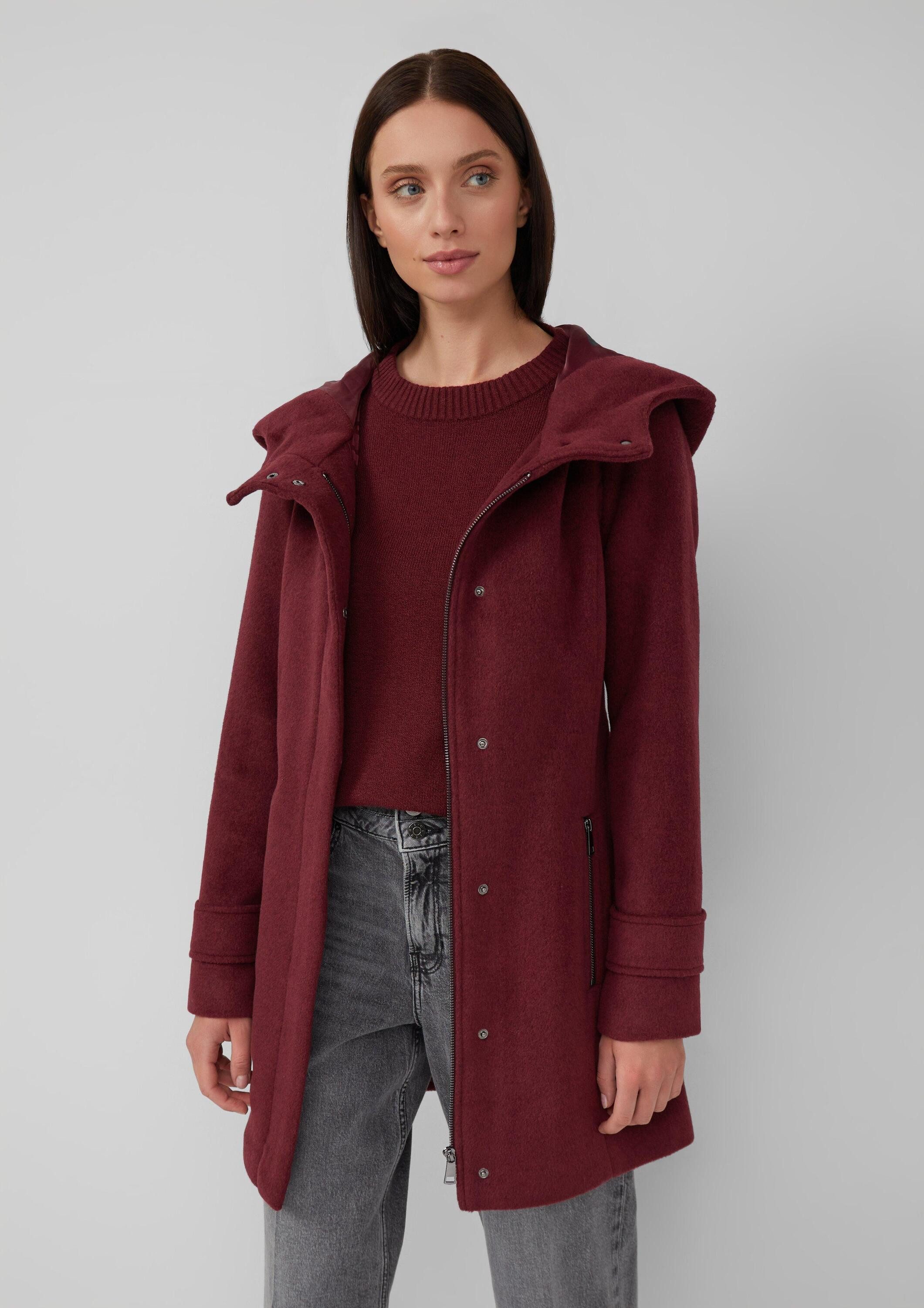 s.Oliver Funktionsmantel Outdoor-Mantel Wollmix-Mantel im Slim Fit mit Gürt günstig online kaufen