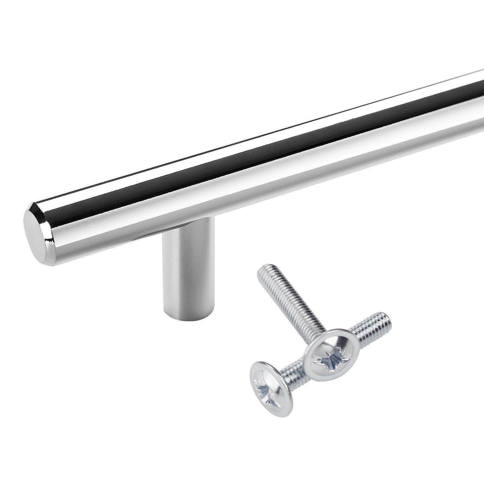 SO-TECH® Möbelgriff Stangengriff G11 Chrom poliert Ø 12 mm BA 64 - 480 mm, Bohrlochabstand 64 mm, Länge 124 mm, incl. Schrauben