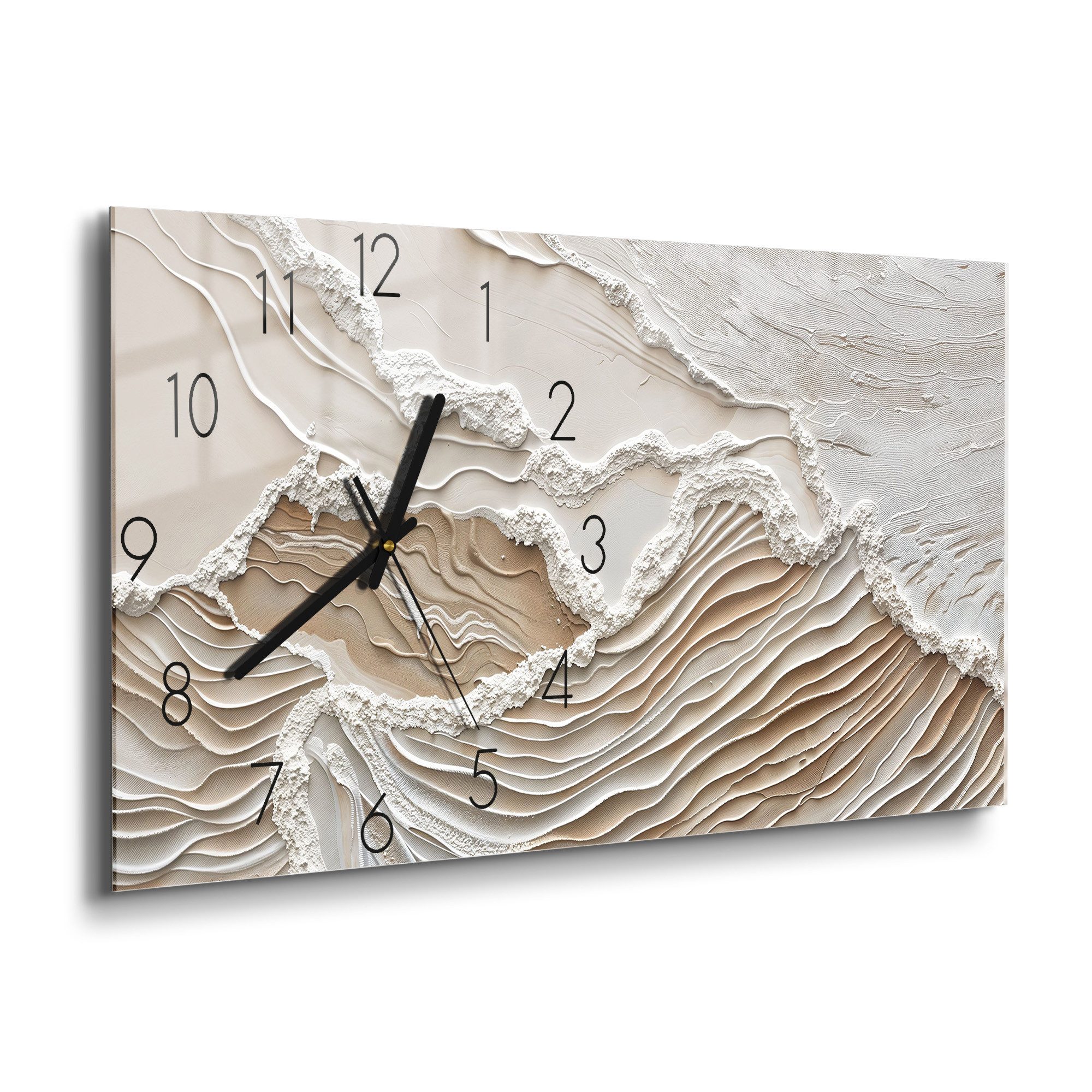 DEQORI Wanduhr 'Sandwellenzauber' (Glas Glasuhr modern günstig online kaufen