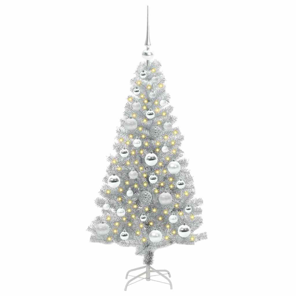 vidaXL Künstlicher Weihnachtsbaum Weihnachtsbaum Silber 120 cm PET