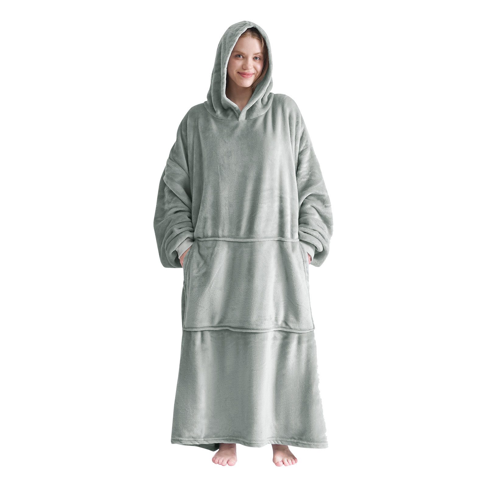 Wohndecke kuscheldecke mit Ärmeln Hoodie Decke günstig online kaufen