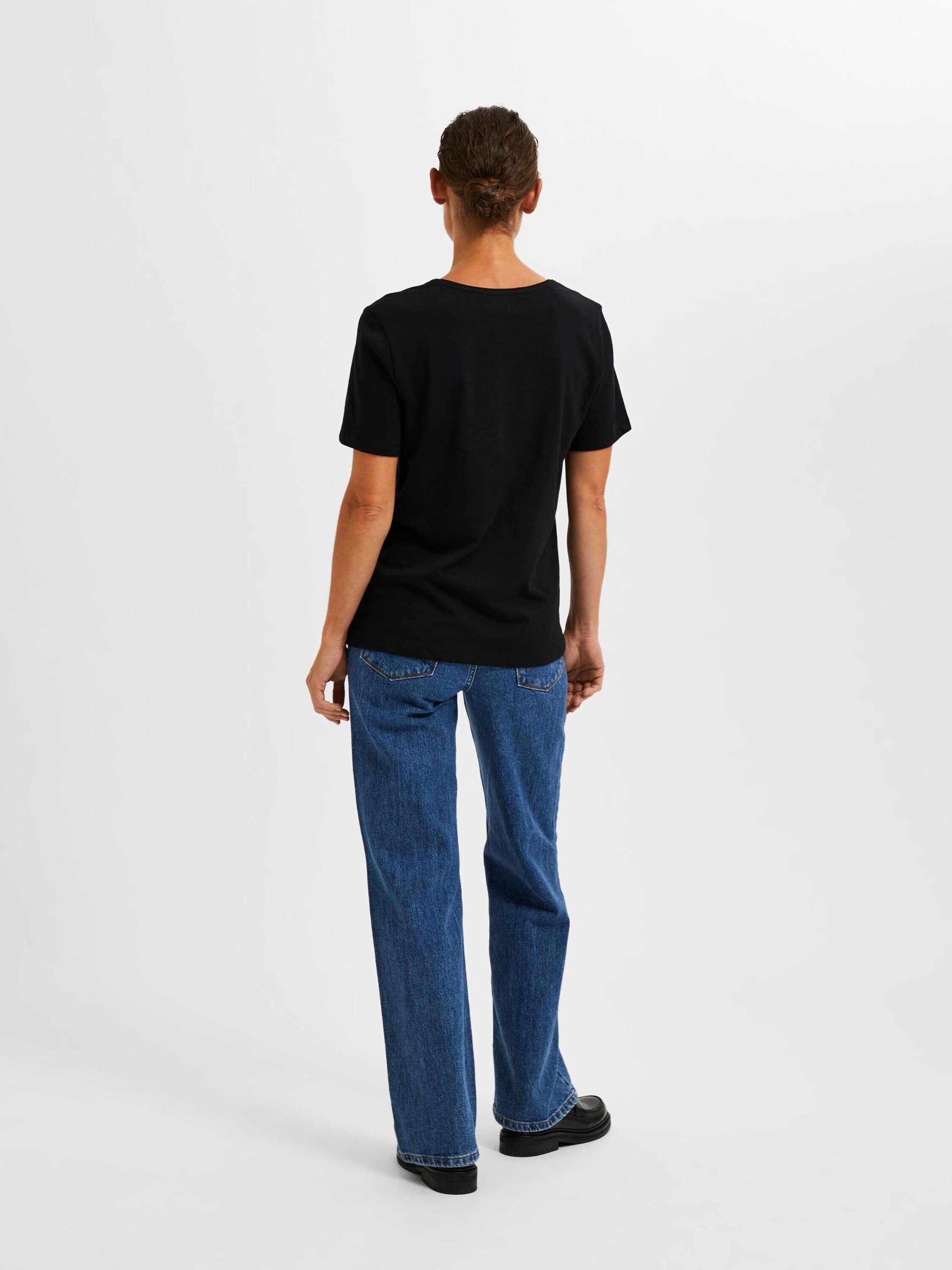 Selected T-Shirt (1-tlg) Plain/ohne Details