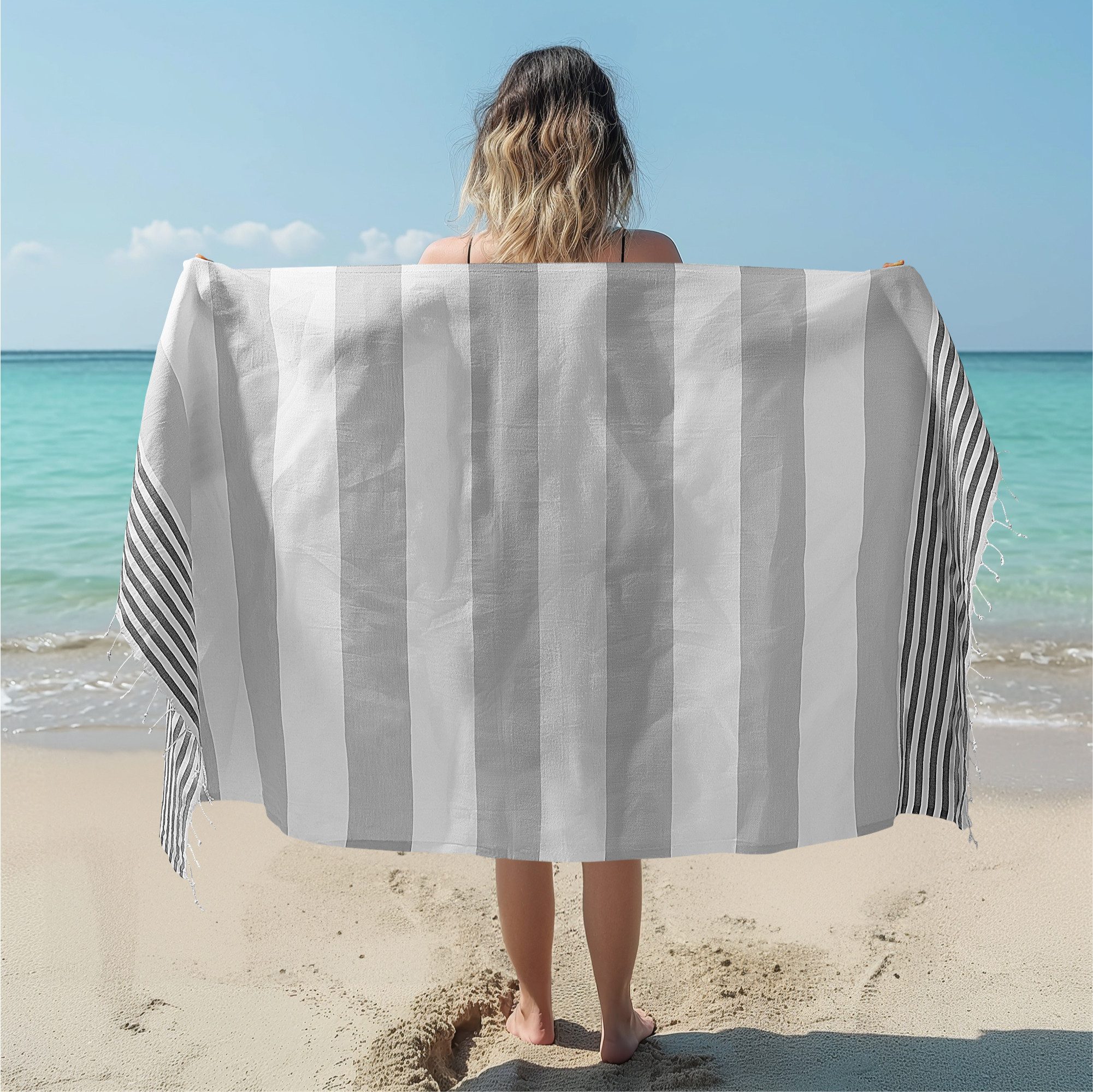 JEMIDI Strandtuch Saunatuch Damen 100x180cm Hamamtuch günstig online kaufen