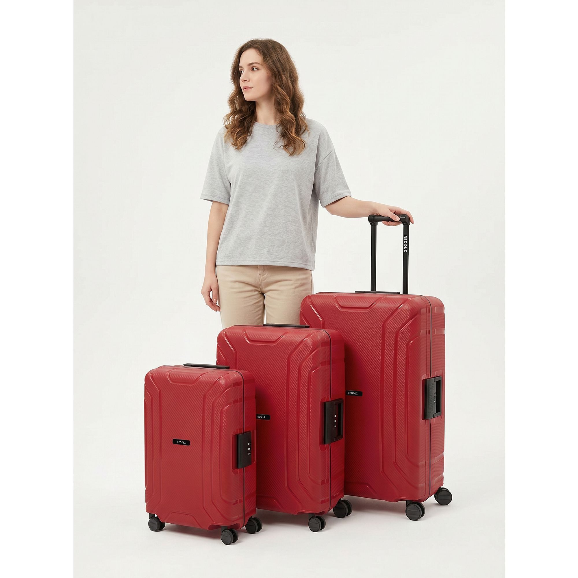 Redolz Trolleyset Essentials 15, 4 Rollen, (3-teilig, 3 tlg), Polypropylen