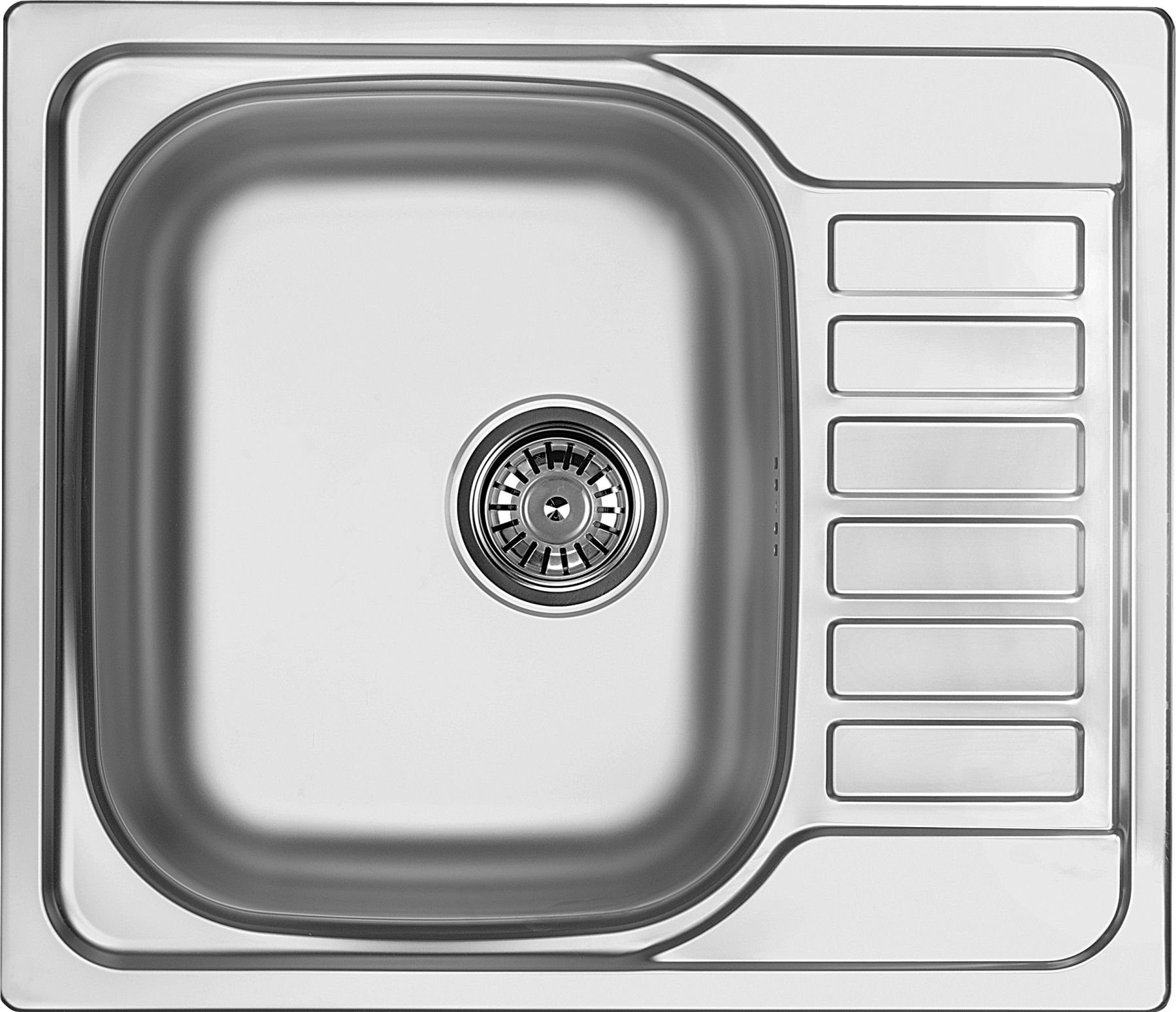 Faizee Möbel Edelstahlspüle Design Edelstahleinbauspüle 60x50,5 günstig online kaufen