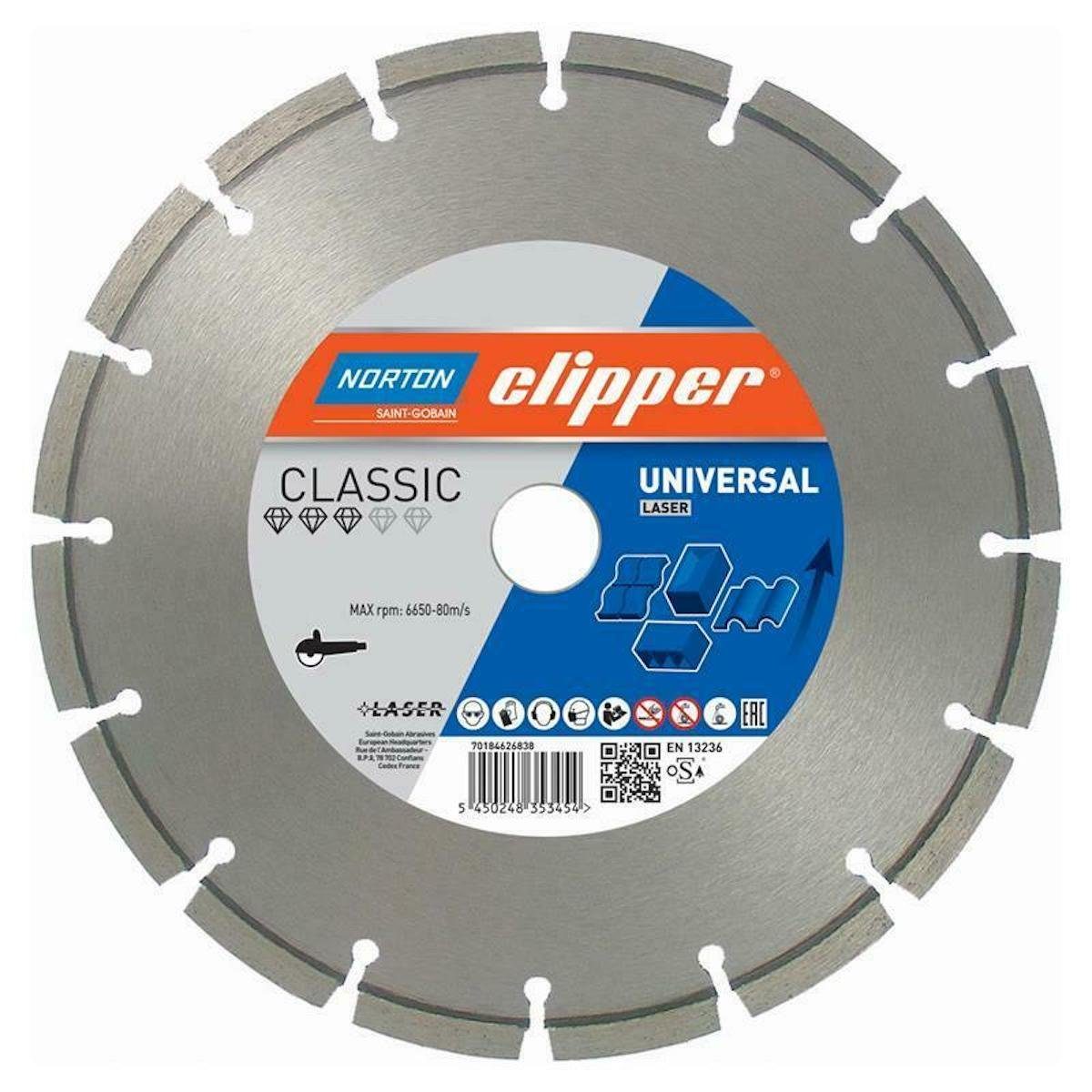 NORTON CLIPPER Diamanttrennscheibe Diamanttrennscheibe Classic Universal Laser 125mm 70184626835