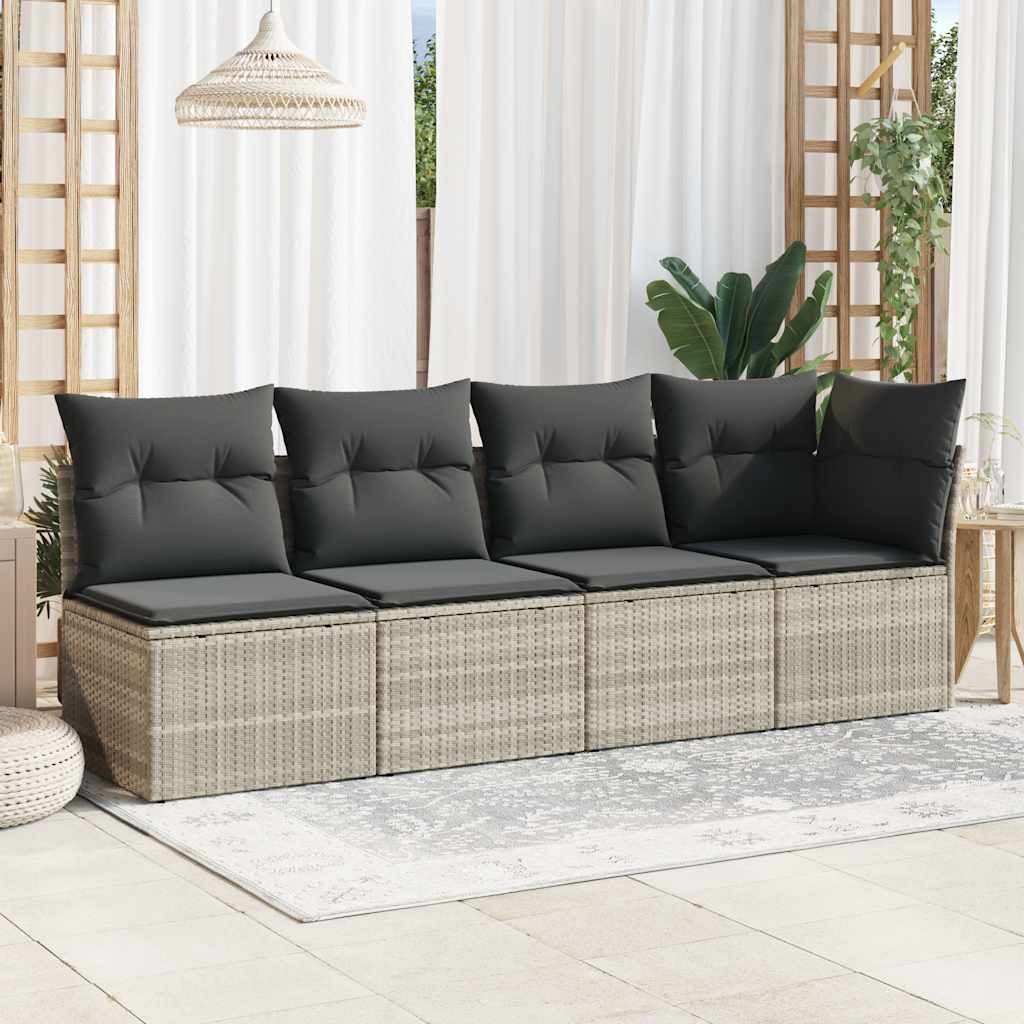 vidaXL Loungesofa Gartensofa mit Kissen 4-Sitzer günstig online kaufen
