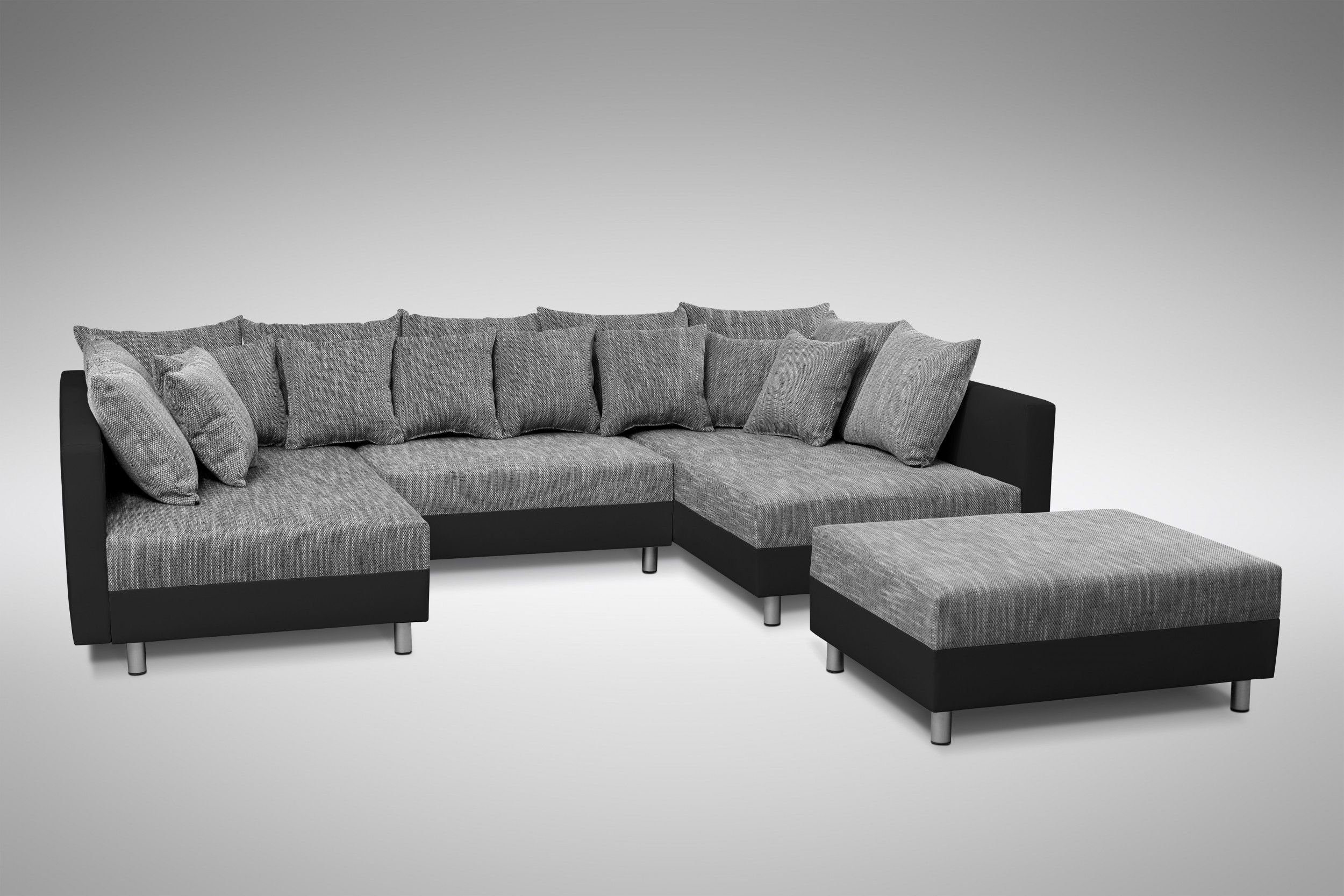 Küchen-Preisbombe Sofa Wohnlandschaft Couch Ecksofa Eckcouch schwarz / hell günstig online kaufen