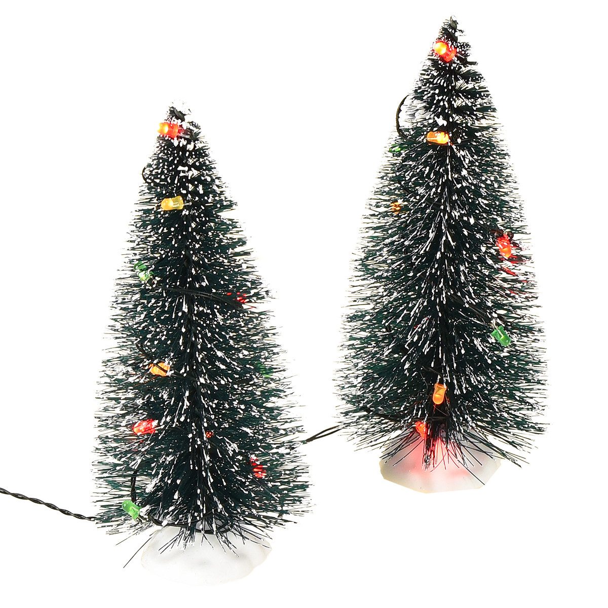 Künstlicher Weihnachtsbaum Mini LED Weihnachtsbaum Set 16cm Tisch Deko Batterie 2St